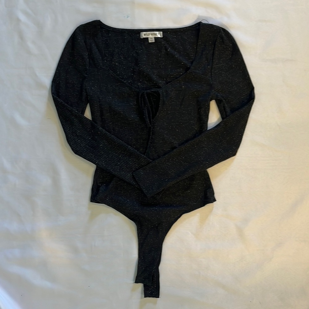Wild Honey XS sparkly black body suit.